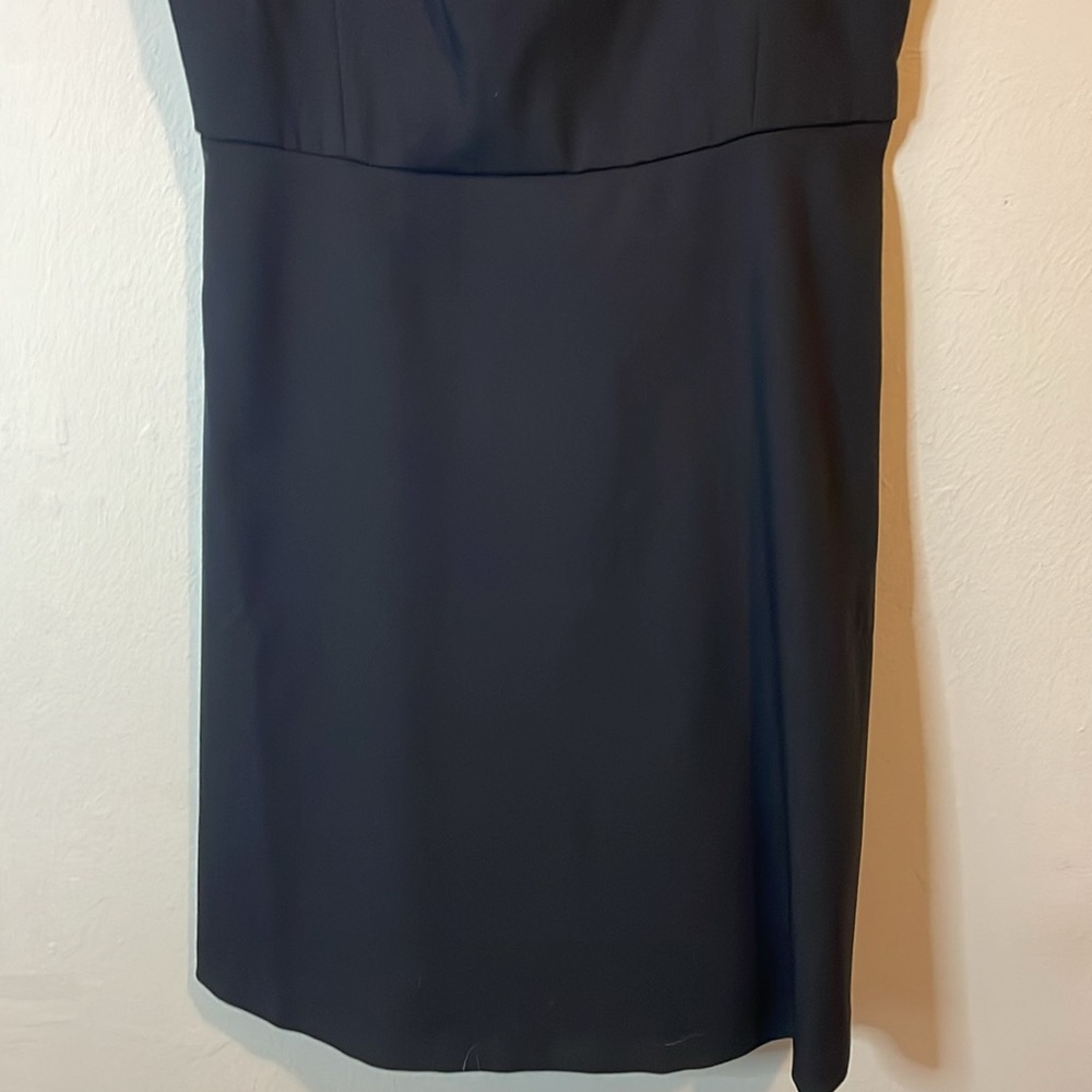 Loft dress. Black v-neck with square back. Size 4. - Picture 4 of 5